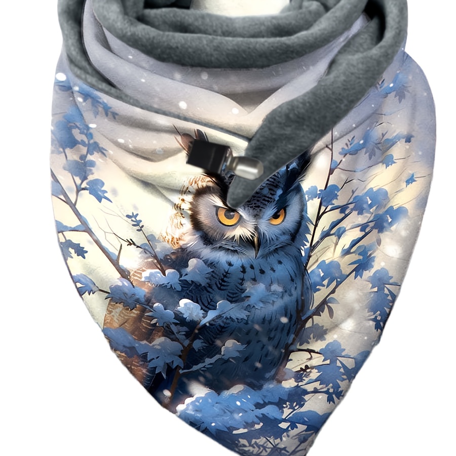 Image of Women's Casual Printed Decorative Warm Neck Scarf Triangle Shawl