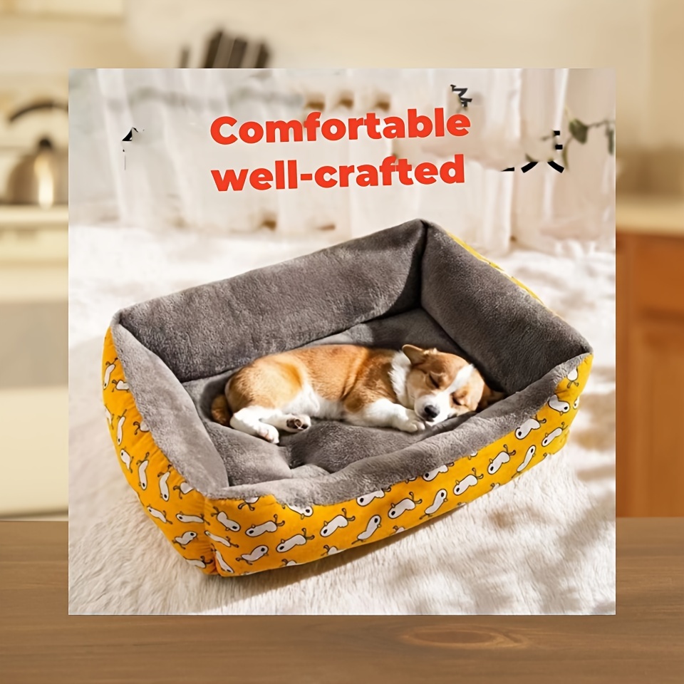 

Comfort Pet Sofa Bed For - Cozy Polyester Dog Bed With Cartoon Design - Suitable For Extra Small To Large Breeds - Non-assembled Pet Pad