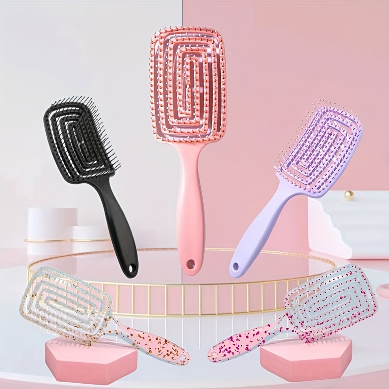 

1pcs Professional Hair Brush For Scalp Massage And Hair Care - Hollow Out Design For Wet Or Dry Hair