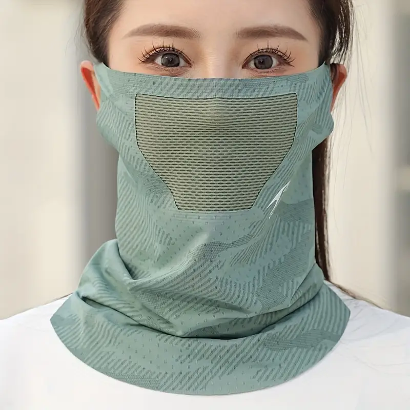 1pc unisex summer neck gaiter breathable stretchy seamless face mask for cycling outdoor sports universal headgear stylish neck gaiter details 2