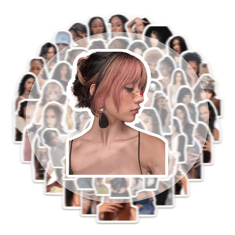 TEMU Lot de 100 autocollants sur le thème du groupe féminin K-A-T, motif photo d' — Autoadhésifs, adaptés pour voitures, ordinateurs portables,