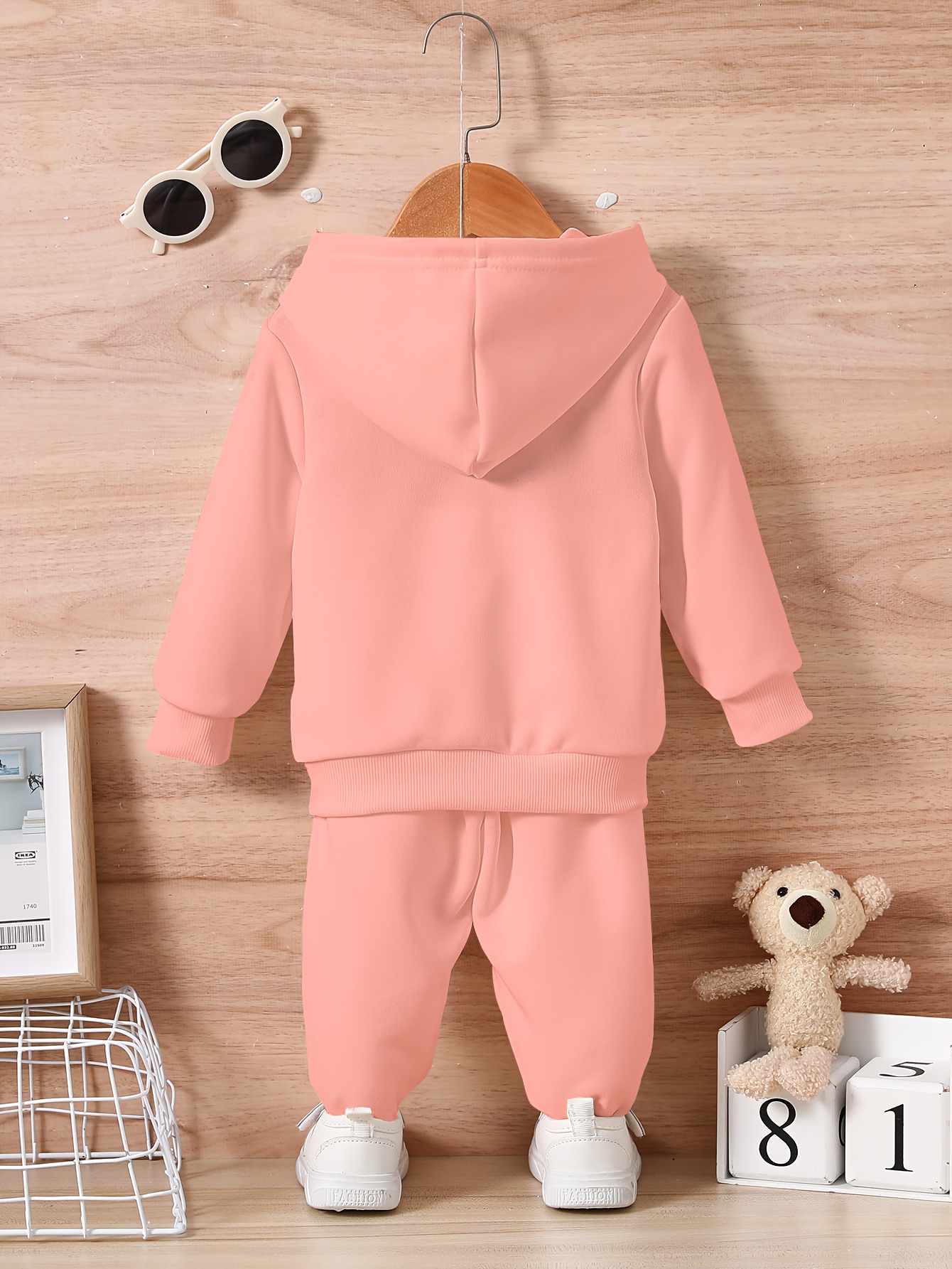 Baby's Customized 2pcs Set, Christmas Pattern Sweatshirt & Sweatpants