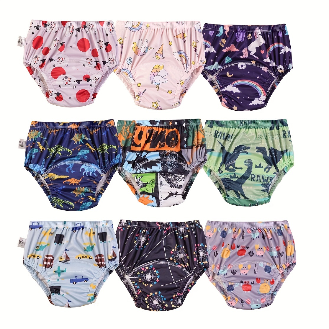 

3pcs Patterned - Washable, Breathable Diaper Inserts For , -5y