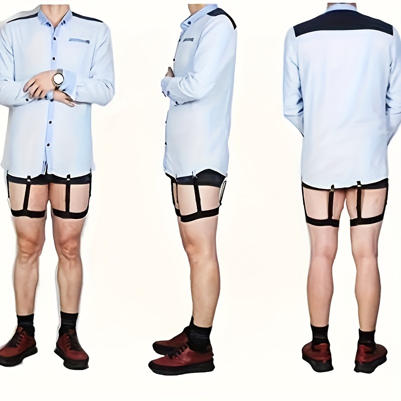 настраиваемый нейлоновый комплект для рубашек с нескользящими зажимами для элегантного вида детали 0