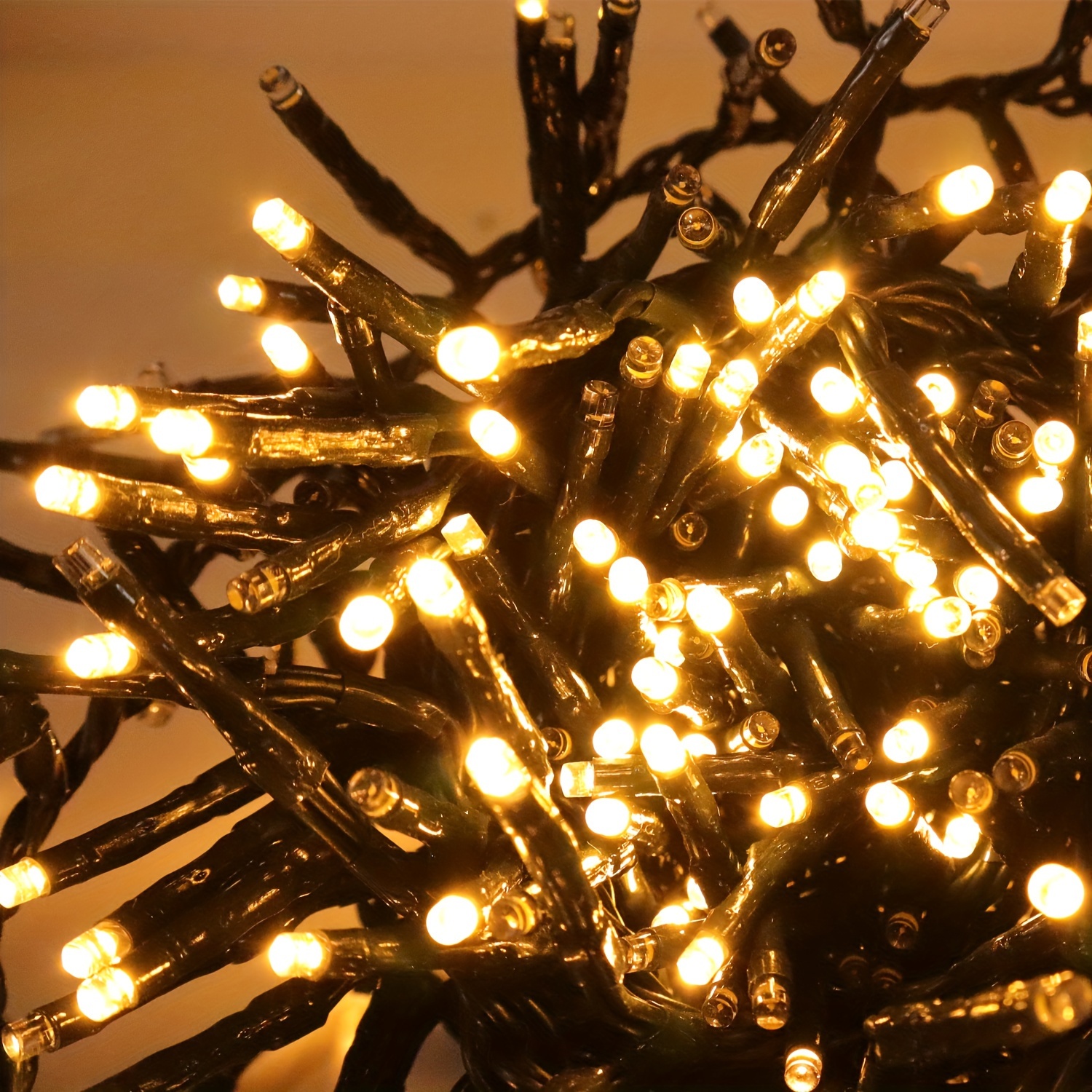 TEMU 28.9ft Cluster Fairy String Lights, 380 Led Christmas Twinkle Lights With 8 Lighting & Timer & Memory Function For Bedroom Indoor Xmas Tree
