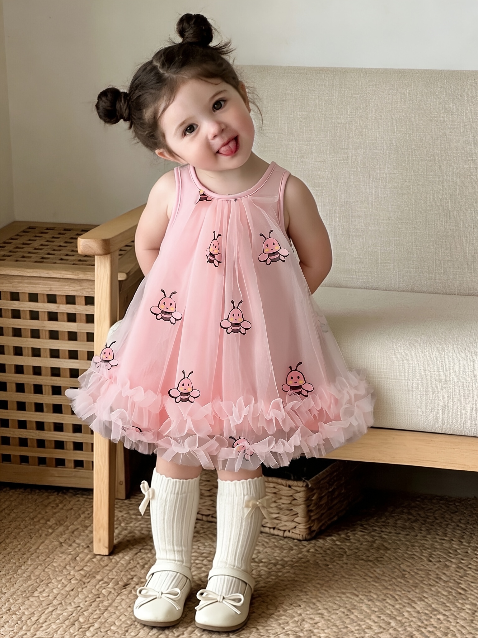 cute toddler dresses Shop Tutu Dresses - Cute Pearl Mesh Toddler Dress main image 1