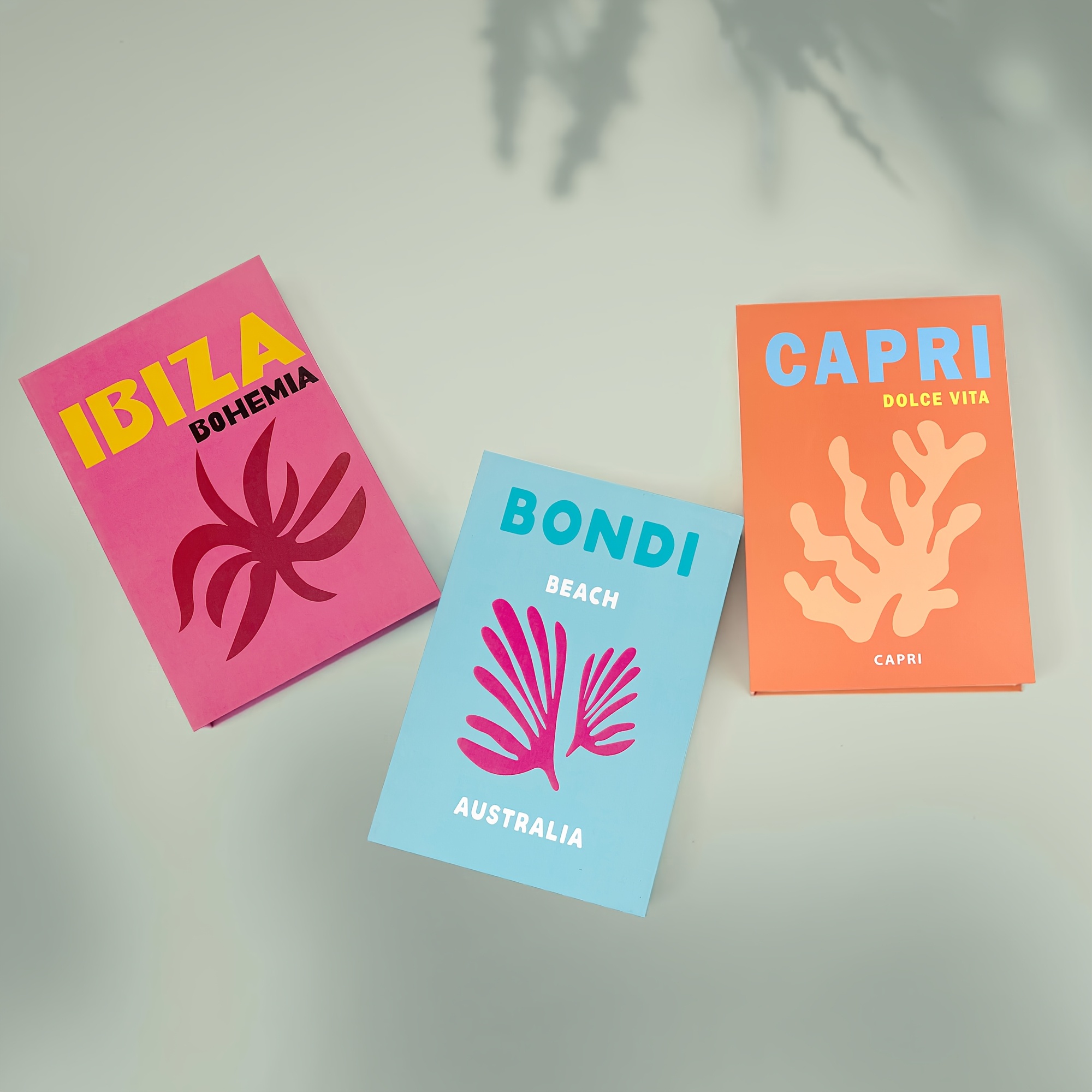E-shop 3er-Set bunte, kreative Deko-Boxen, die wie Bücher aussehen, für Wohnzimmer, Cafés und Büros, für Magazine und als Requisite für Fotoshootings