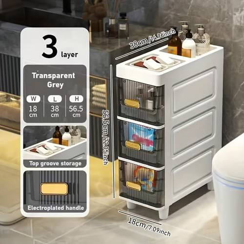 1pc layered ultra plastic big capacity drawer type storage cabinet office supplies unit based storage rack studio narrow corner pull out file storage stuff
