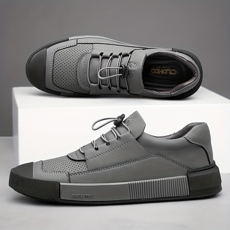 CLOHOO Brand Men'S Shoes with Rubber Soles, Stylish Sports Casual Shoes, Street-Style Skate Shoes, Popular New Breathable Soft-Soled Comfortable Men'S Shoes, Youth British Style Men'S Footwear