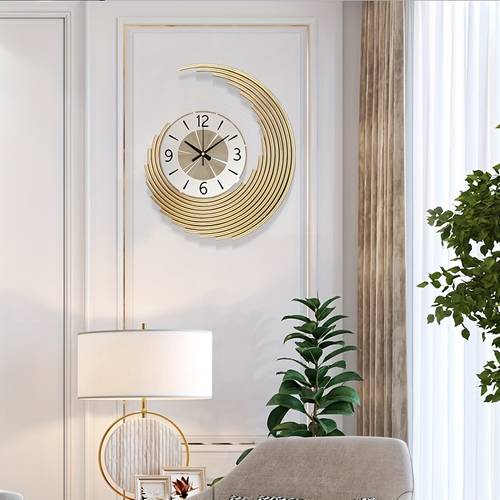 elegant 3d qızıl metal divar saatı - səssiz, tıkma, müasir dekor yaşayış otağı və ya yataq otağı üçün, unikal qeyri-adi forma, milad mövzusu, avtomatik bağlanma, yapon kvartz hərəkəti, batareya ilə işləyən (aa), yaşayış otağı dekoru | elegant divar saatı | metal çərçivə saat, divar saatı yaşayış otağı