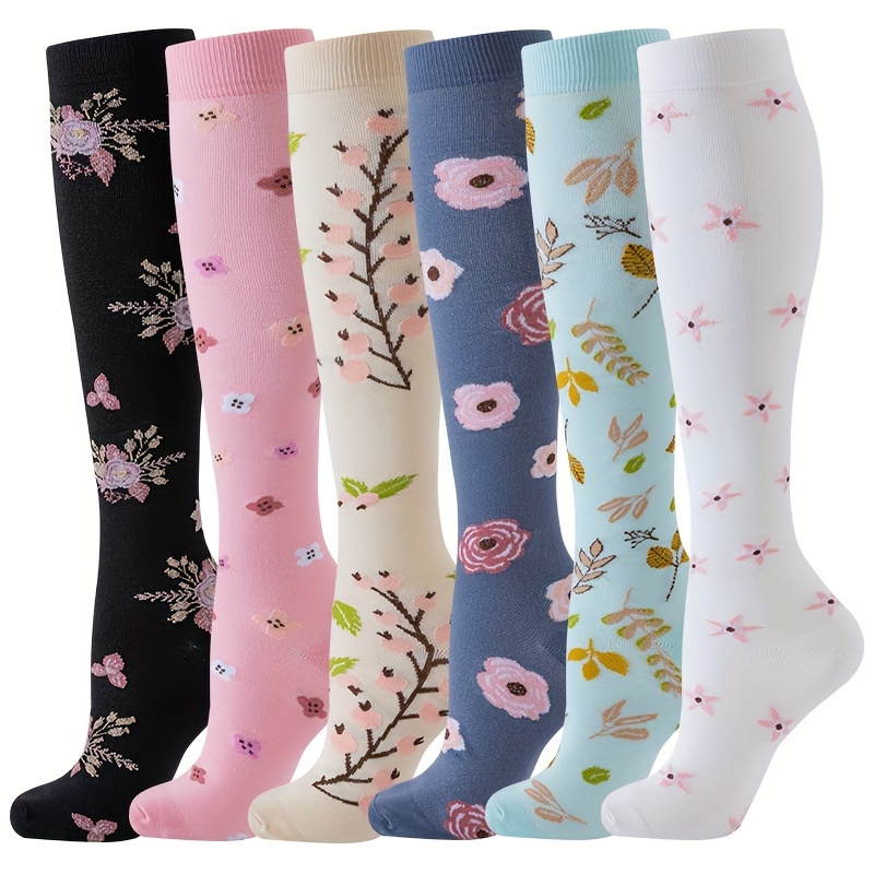 TEMU 6 Set Flower Running Sports Socks Socks Cycling Socks