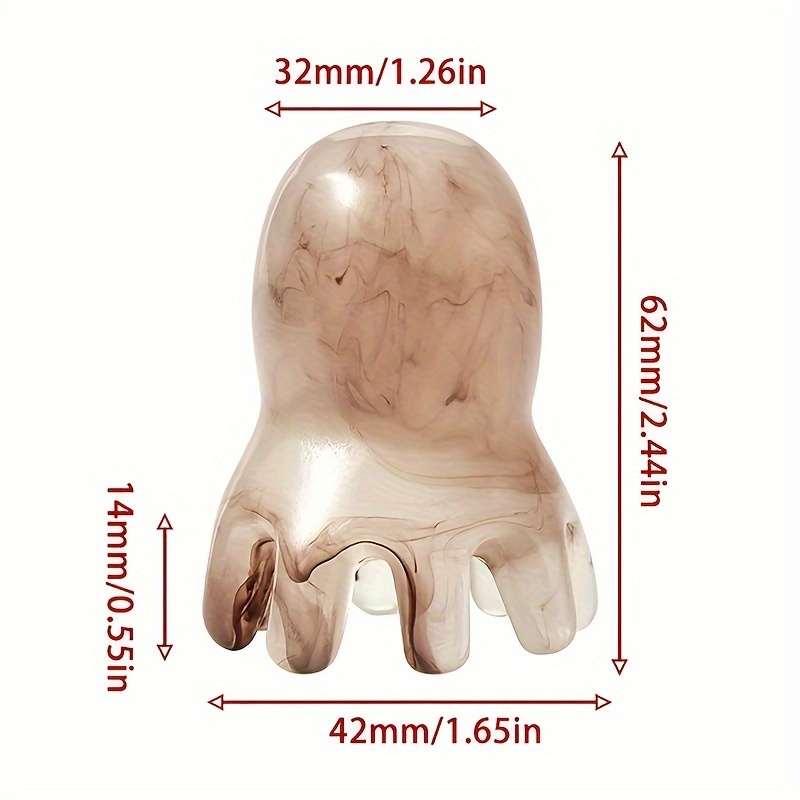 1pc portable manual octopus shaped head massager honey wax resin octopus massage comb massage meridians facial massage brush spa scraping comfortable mini massager suitable for all ages