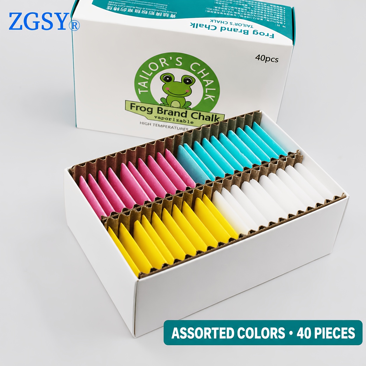 TEMU Sewing Special High-temperature Chalk, Multi-colors Available, Clear Smooth Lines Non-breaking, Self-erasing After Ironing And Heating, No