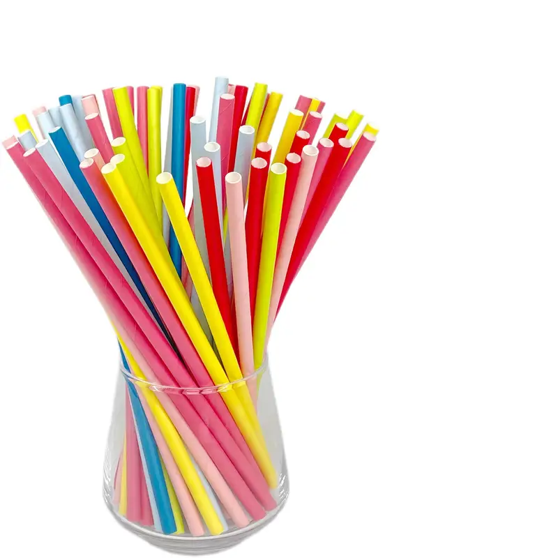 цветная разноцветная ассорти бумажных трубочек биоразлагаемые соломинки для напитков для украшения вечеринок и напитков, не требуется электричество, детали 2