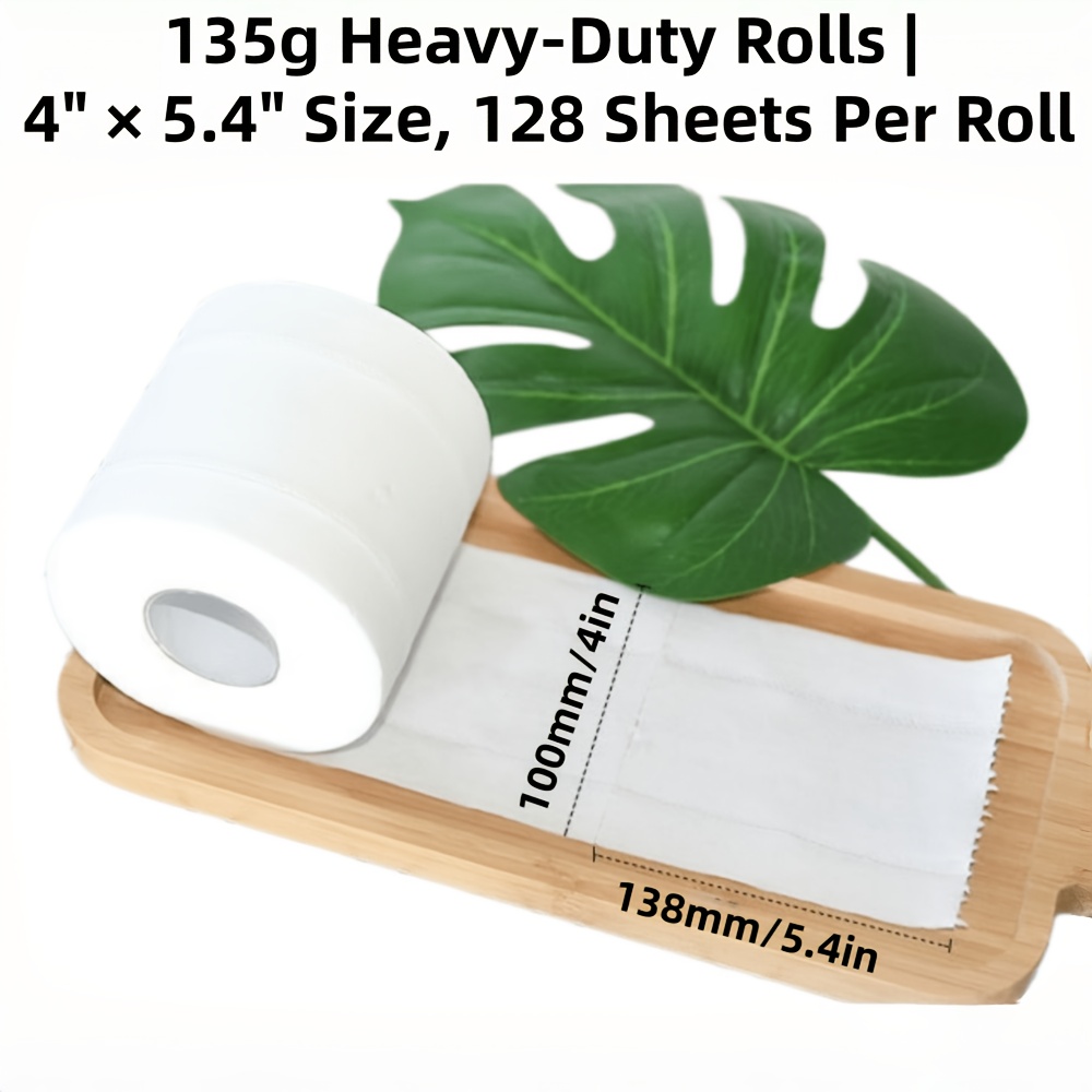 135G 10 Rolls 4" X 5.4" 128 Sheets Hotel Toilet Paper Core Roll... product image 4