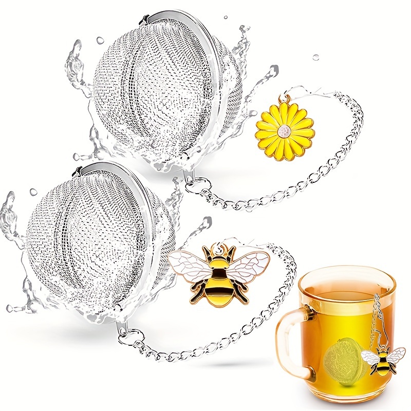 

Steel Tea Set Of 2 Long And Pendants - , Bee, And - Tea Strainers For - For Christmas, Thanksgiving, 's Day, 's Day, Day