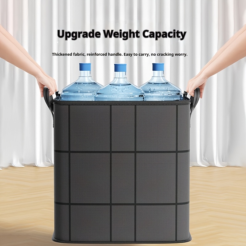 Black Collapsible Wardrobe Storage Boxes, Stackable Large Capacity Storage Bins, Space-Saving Quilt Storage Boxes, Thickened Moving Packing Bags, Foldable Storage Boxes for Clothes for And Quilts
