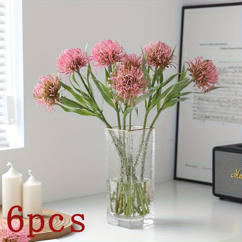 1/3/6 stück blumen langem stiel künstliche kunststoffblumen
