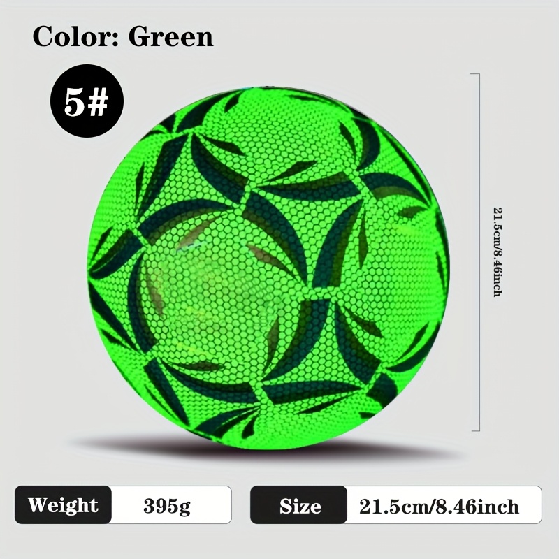TEMU & Black Soccer Ball - Durable Pvc, Machine-stitched, Training & Matches, Ideal For All Skill Levels, Soccer Accessories, Soccer Ball, Soccer