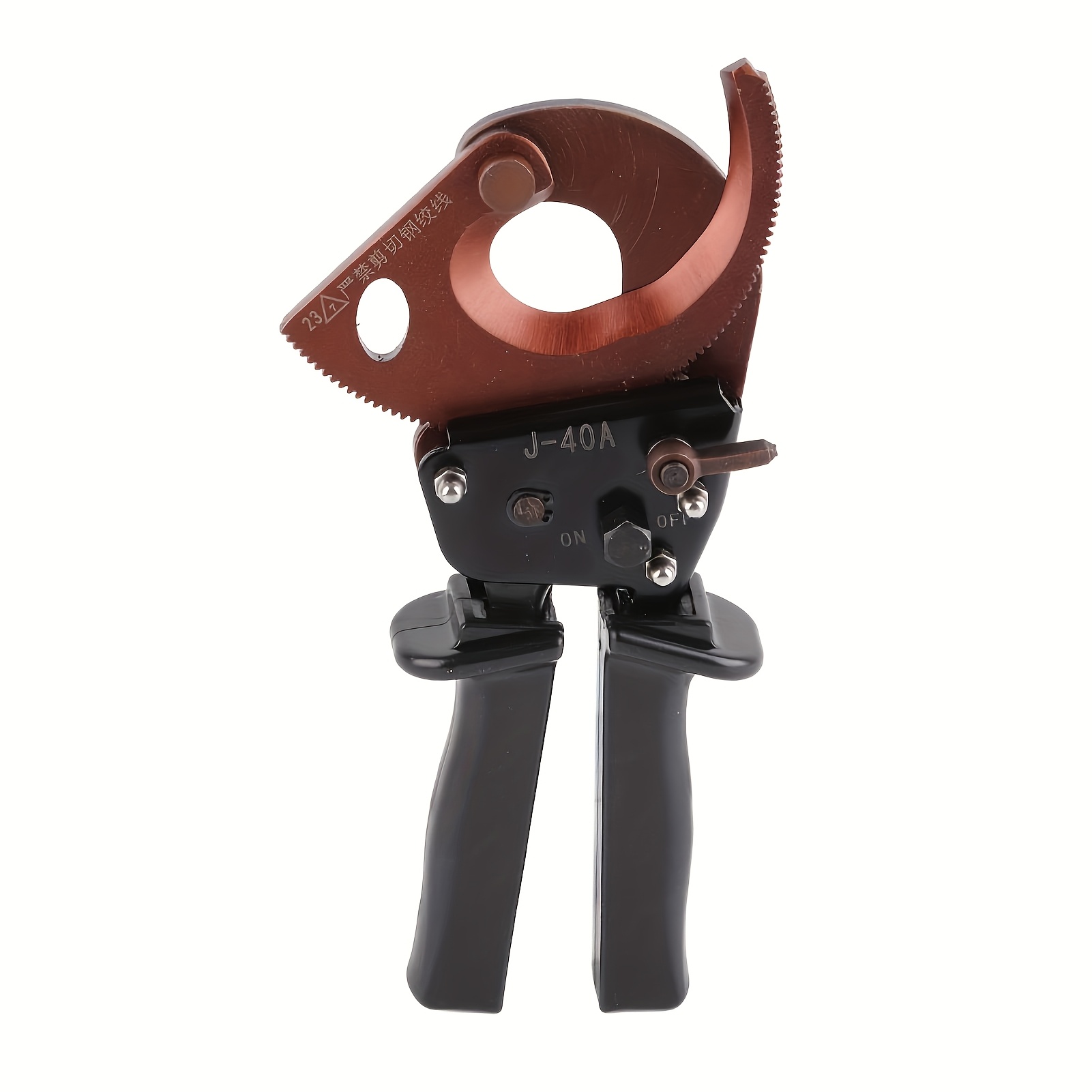 j40a 300mm ratchet   steel cable scissors heavy duty manual cutting tool with ergonomic black handle   cutting industrial cutting tool ergonomic handle reliable   cutting tool details 4