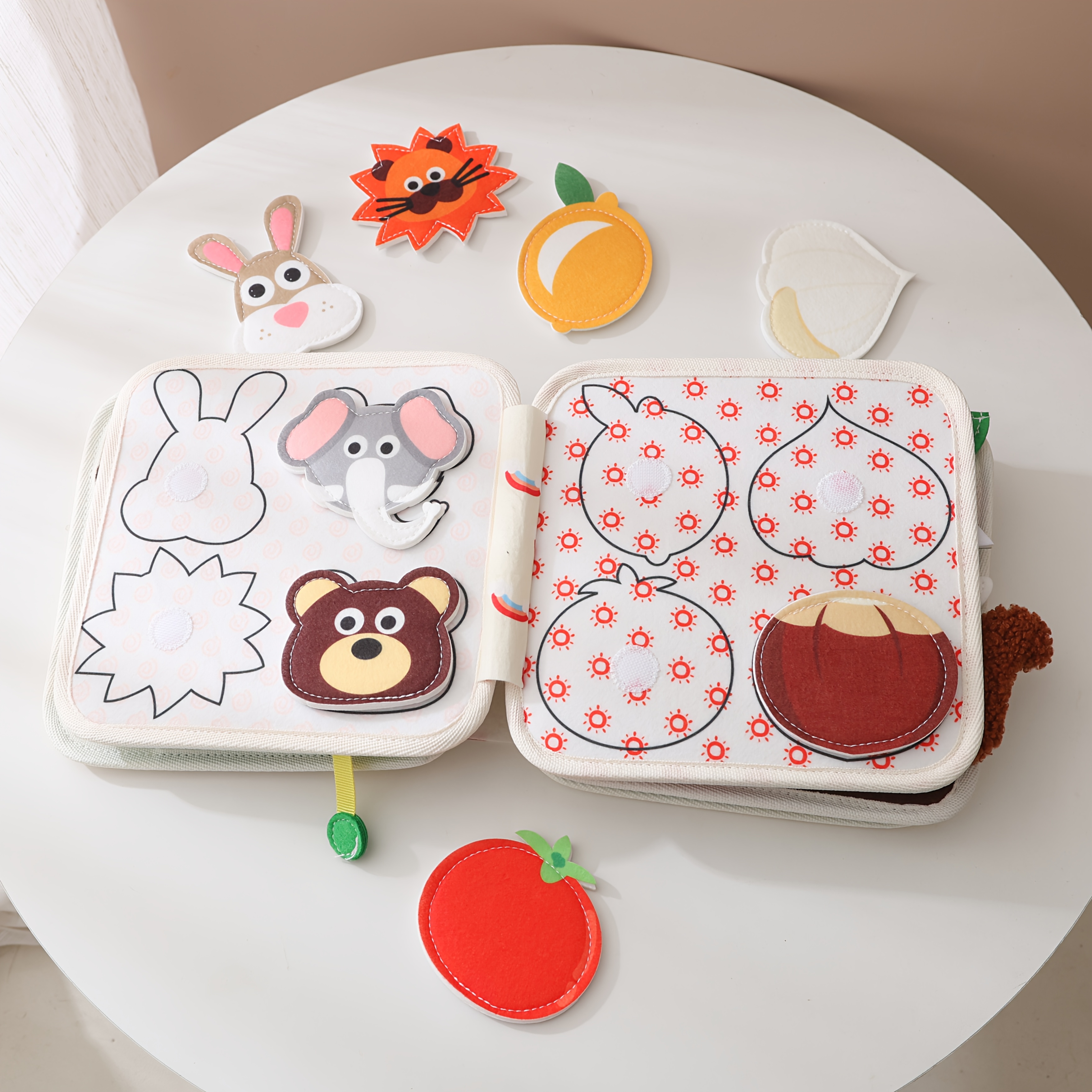 Durable Felt Quiet Book for Toddlers with Animal Patterns
