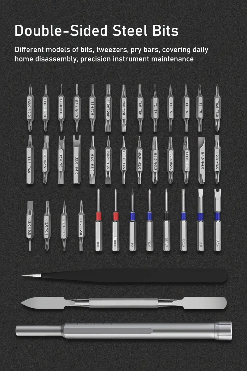 71 in 1 precision screwdriver set with magnetic holder metal construction no electricity required electronics computers glasses phones watches pc gaming consoles Product details 3