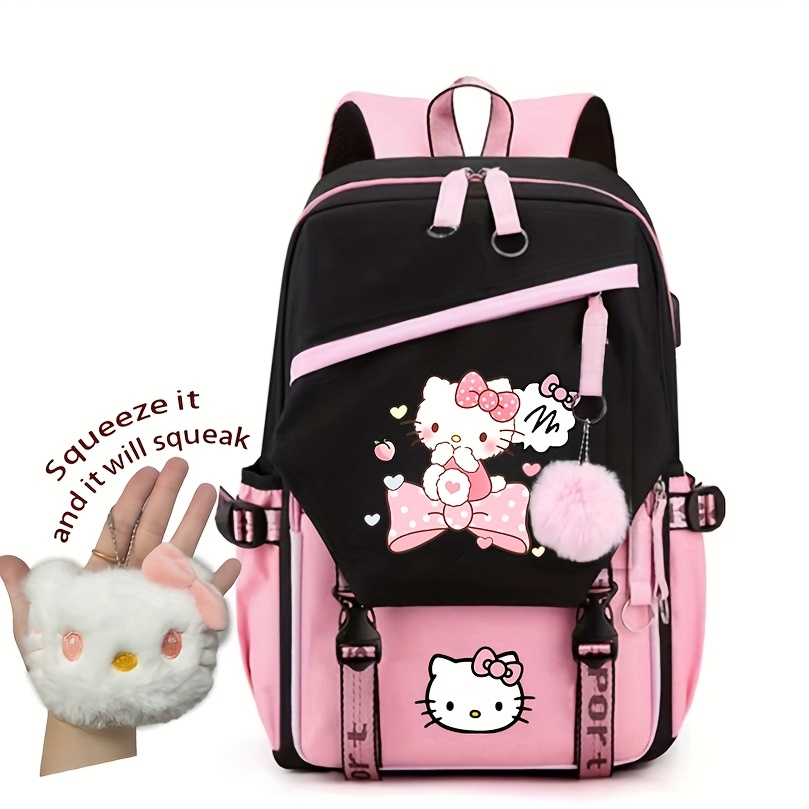 

Hello Kitty Kurumi Cute Laptop Backpack Women Travel Hiking Backpack Men Large Cartoon School Bag 18 Inch