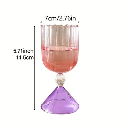 item picture creative striped gradient glass flute wine goblet european style wine club drinkware