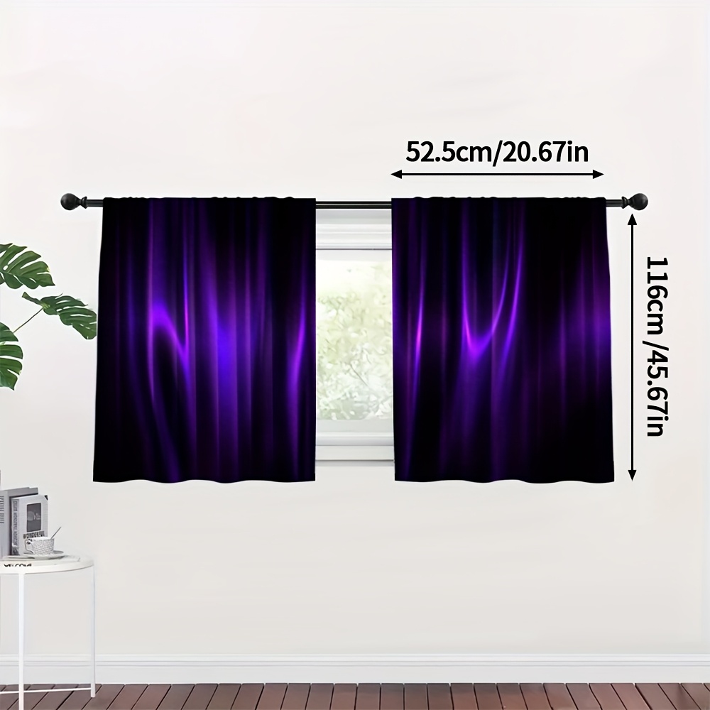 TEMU 2pcs, Curtain, Abstract Darkening Drapes - Polyester Curtains, Durable Polyester, For Living Room And Bedroom Decoration, Room Decoration, Home