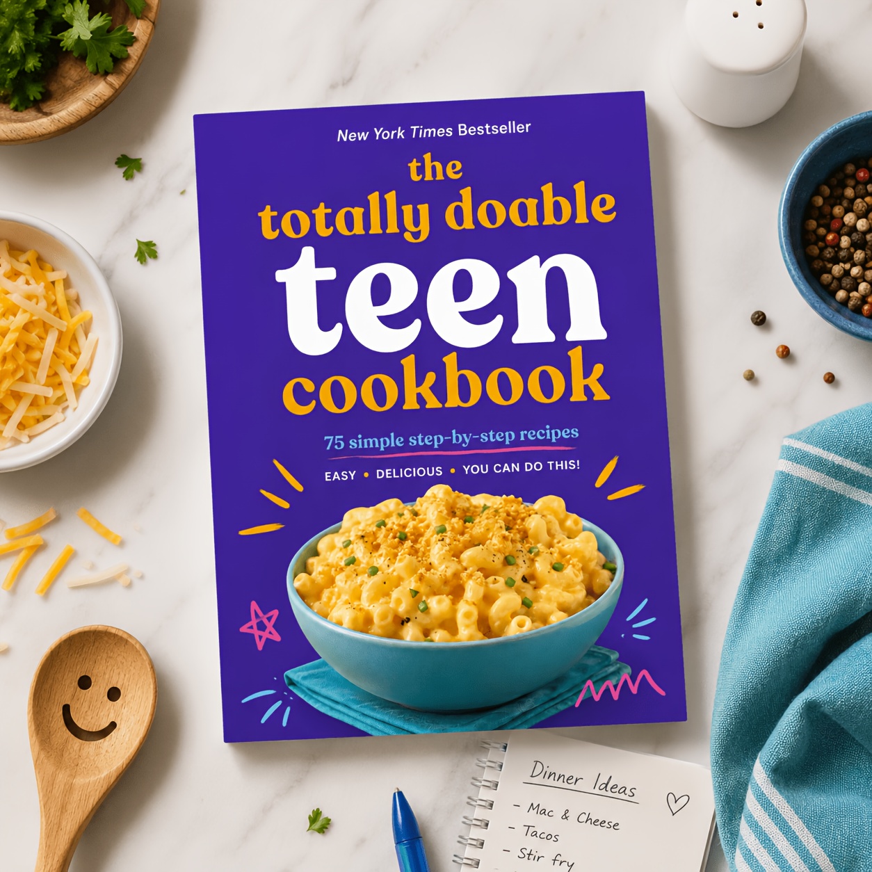 TEMU Le livre de cuisine pour ados facile à réaliser : 75 recettes faciles étape par étape pour débutants, petit-déjeuners, collations, dîners et