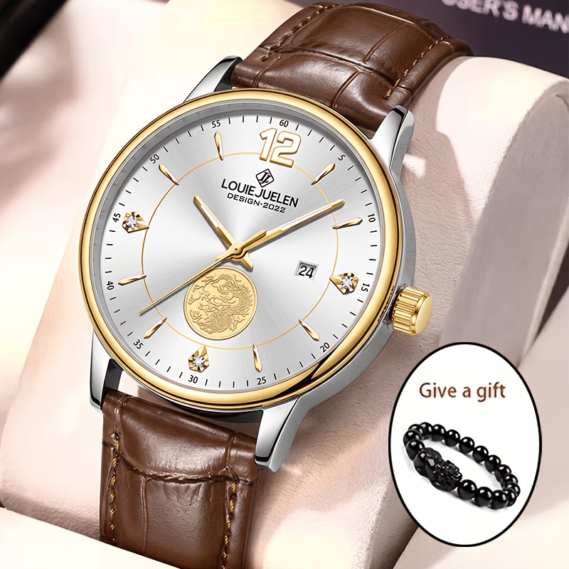 Image of Men's Luxury Automatic With Luminous & Date Display - Retro Movement Wristwatch Suitable For Daily Wear, Business, Gifts, Present, Elegant For Special Occasions (luxury)