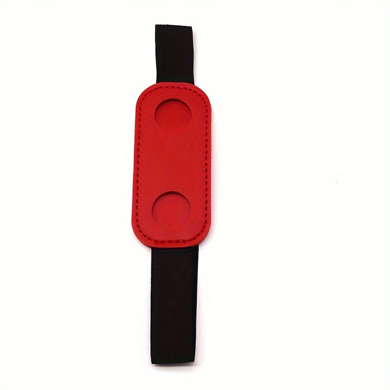 1pc Pu Leather Pen Holder With Elastic Band, Creative Notebook Pen Protector Sleeve, Durable Pu Leather For Office And School Supplies
