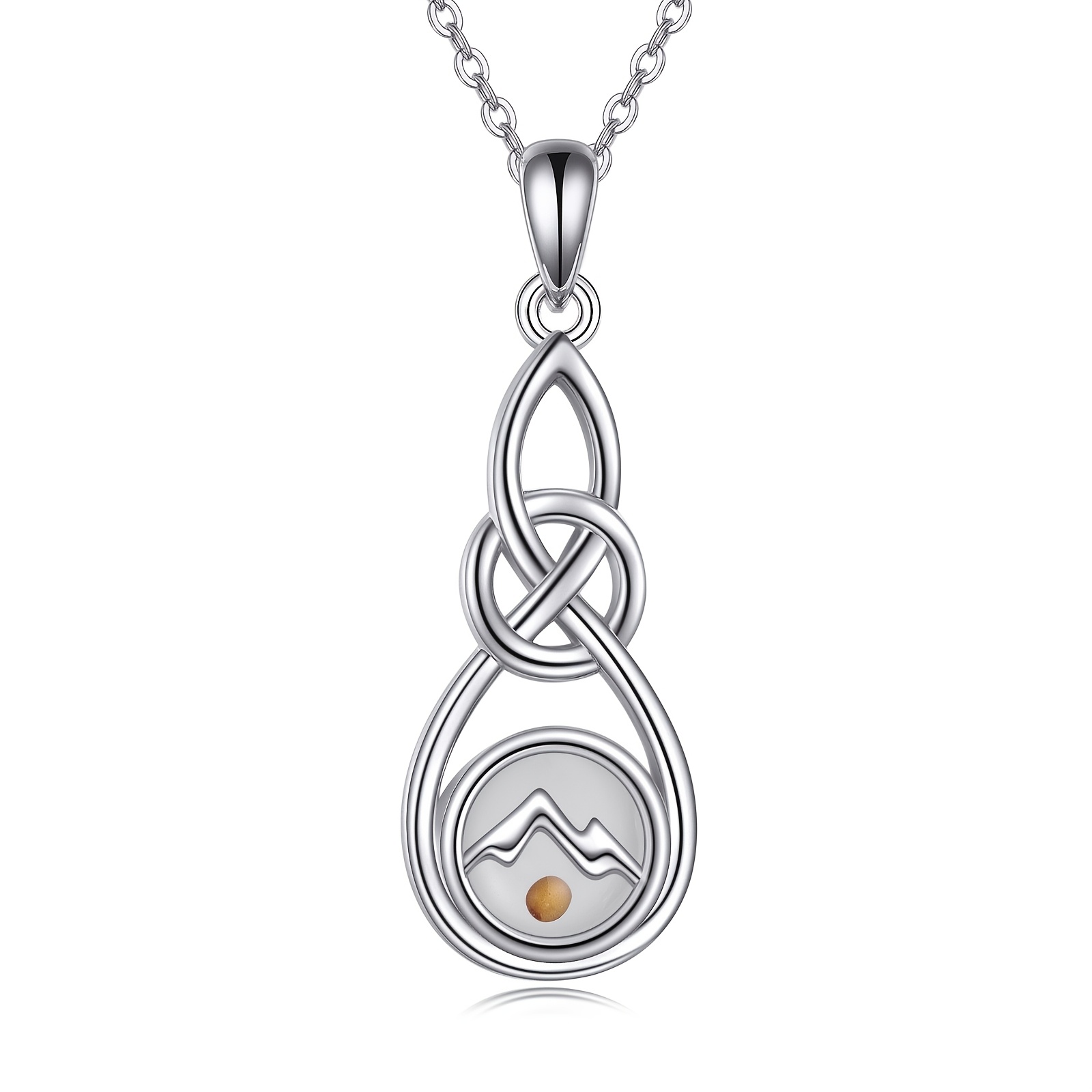 Silver Celtic Seed Mountain Pendant