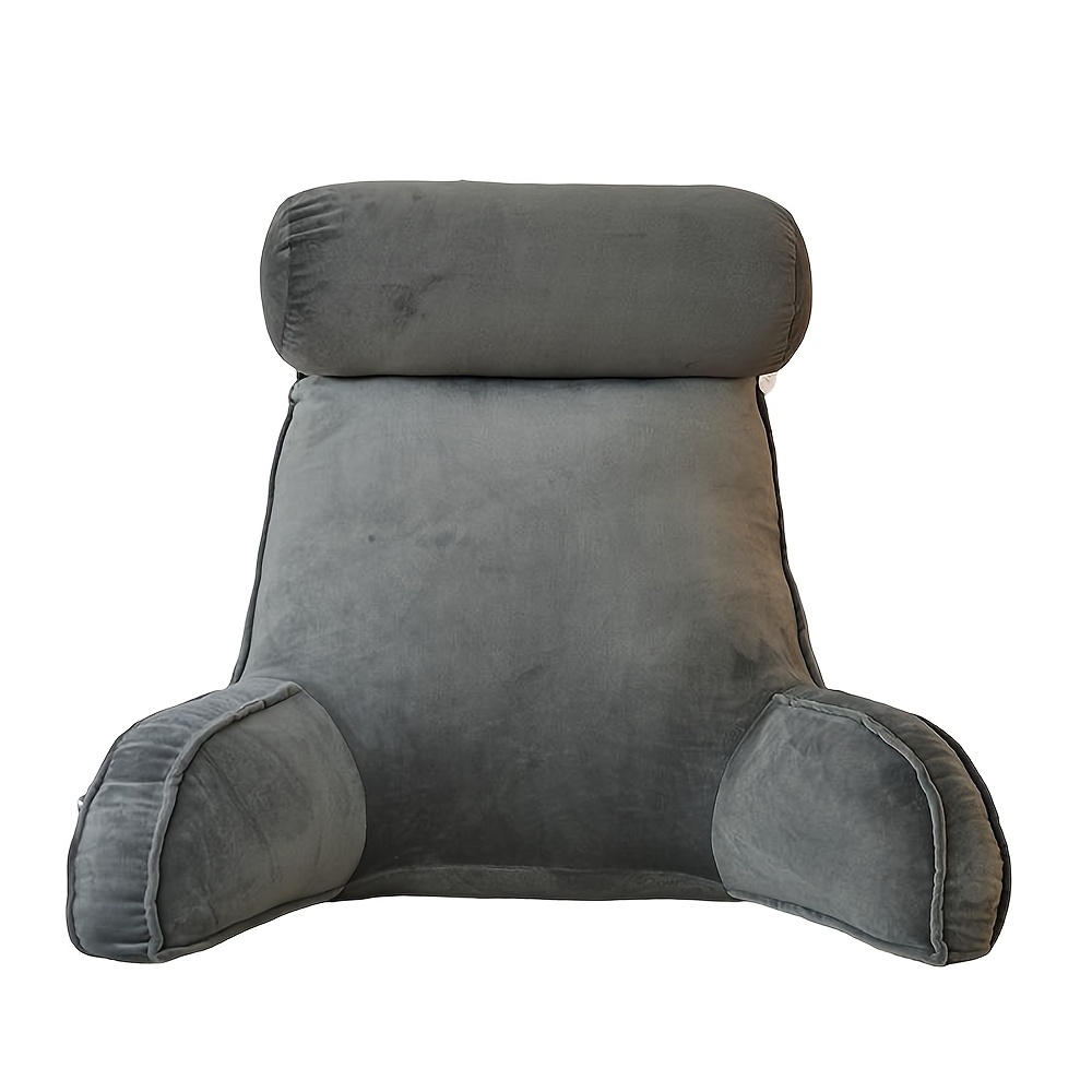 Image of Reading Pillow For Bed Back Rest Lumbar With Support Arm Seat Cushion Lounger