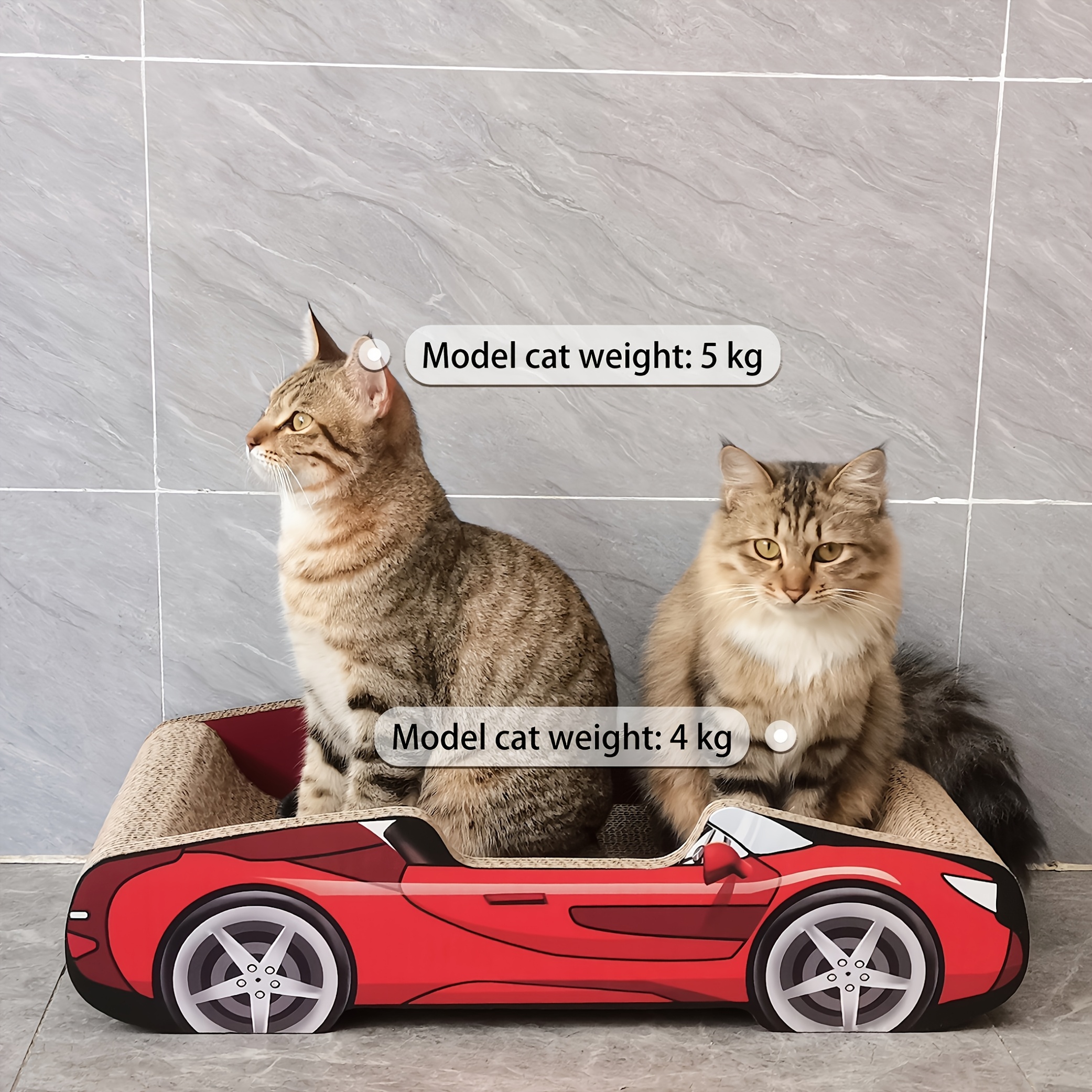 Scratching Board - Car Shaped Cat Scratching Chair - Cat Nest - Durable Cardboard - Suitable For Cats Under 15.4 - Beautiful
