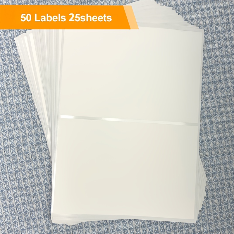Image of 50 Stickers, 6x4 Inches, Blank Labels, Removable Storage Box Labels, And Tear-resistant With No Residue, Matte White Blank Labels