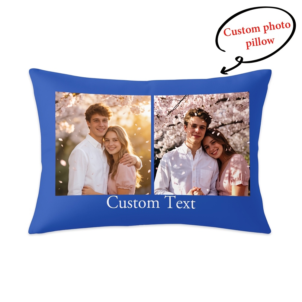 TEMU per cuscino personalizzata con stampa fotografica, 1 pezzo, misura 50*30 cm, per cuscino per fratello, regalo , regalo di Natale, regalo per ,