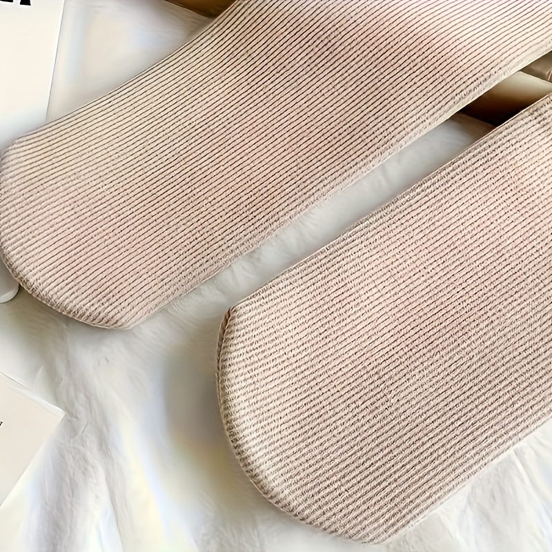 5 paires de chaussettes d hiver en peluche pour femmes - chaussettes douces, extensibles, chaudes pour  , & intérieur, beige,  , noir, blanc, chaussettes mignonnes Détails du produit 7