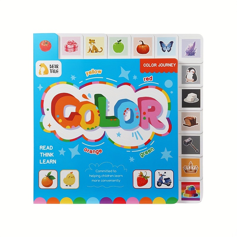 

Color Tabbed Board Book: First Colors Cognition Book For Babies And Toddlers, Educational Toy, Ideal Christmas Gift Birthday Gift For Boys And Girls