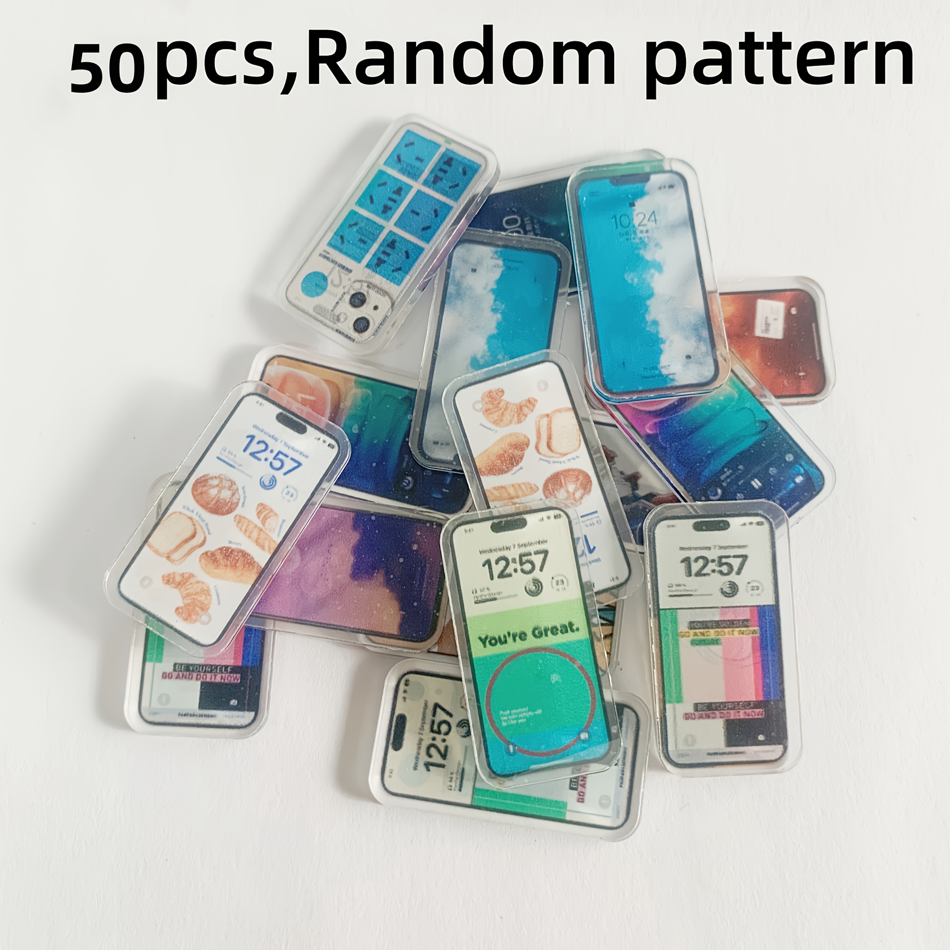 TEMU 50 piezas 1:12 Miniatura de Simulación - Simulación de Cara, Colores Vibrantes, Decoración Duradera Coleccionable para Casa de Muñecas, Adecuado