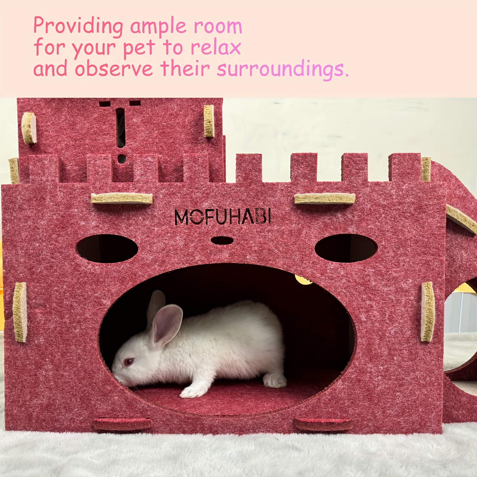 Double-Layer Pet Bed with Detachable Hideout