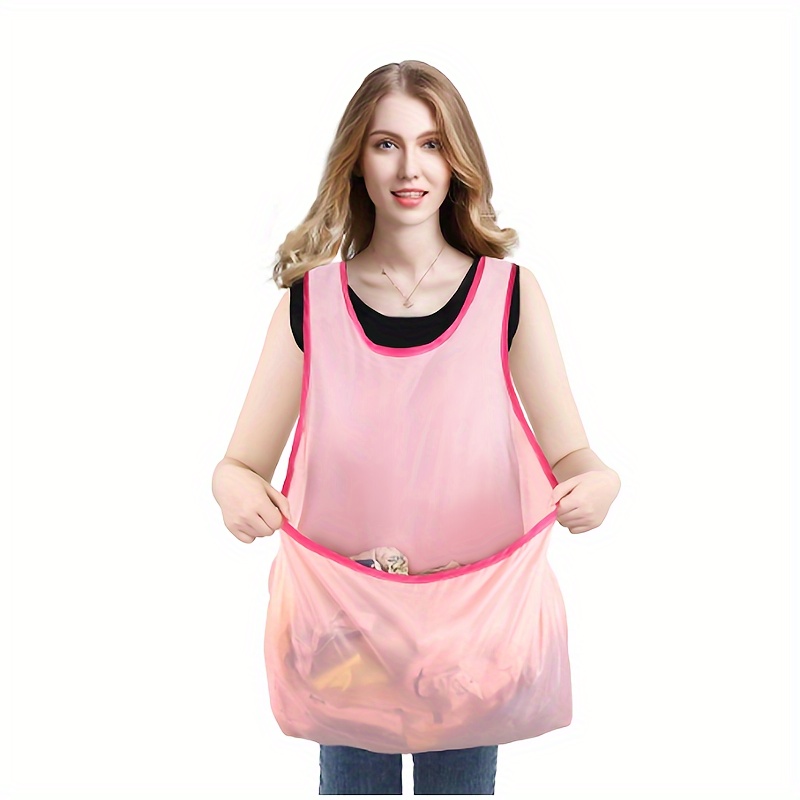 

1pc Multipurpose Polyester Apron - Sleeveless Woven Fabric Utility Apron For Laundry And Household Tasks, Easy--resistant Kitchen Bib