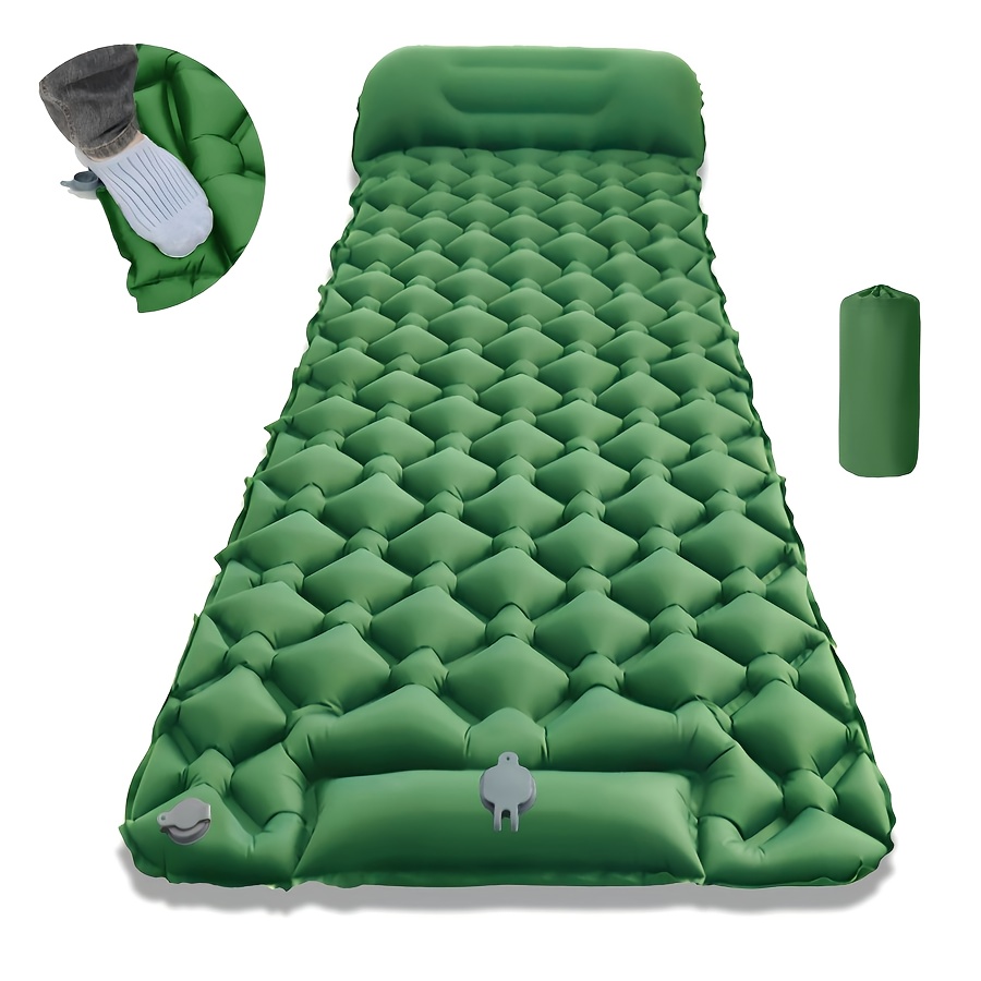 Matelas Gonflable Simple Green Haven 191x73x22cm - Imperméable, Idéal Camping Et Invités