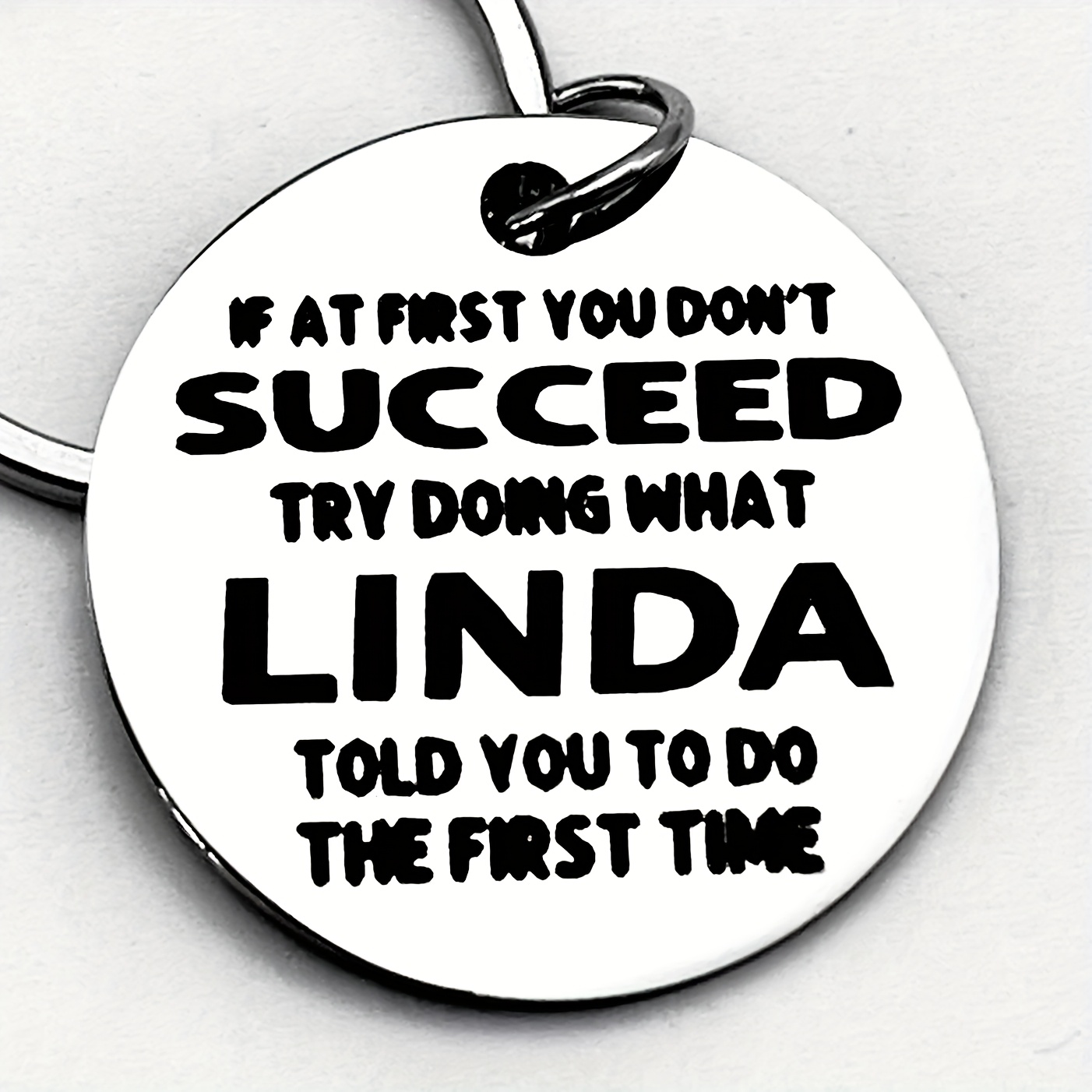 TEMU Inspirational Stainless Steel Keychain, For Gifts, Friendship Gifts For Sisters' Birthdays And Holidays, Creative Unique Novelty Gifts