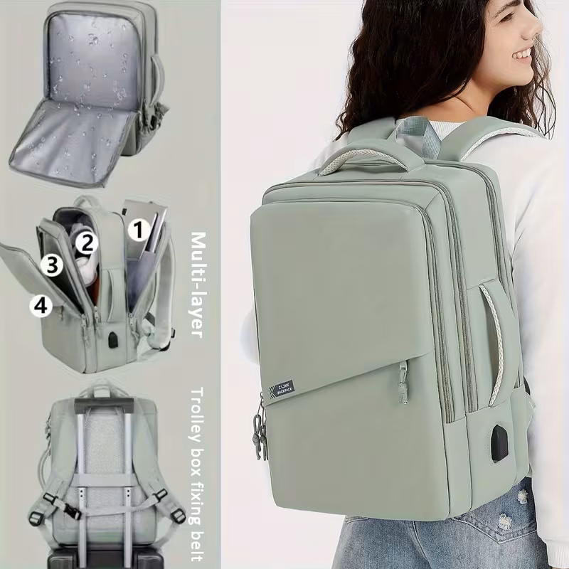 stylish and minimalist large capacity student backpack for men women casual shoulder bag for short trips Product details 0