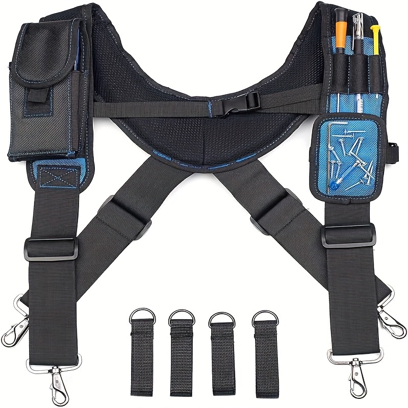 

Magnetic Suspenders Tool Belt Suspenders With Detachable Phone Holder Pencil Holder