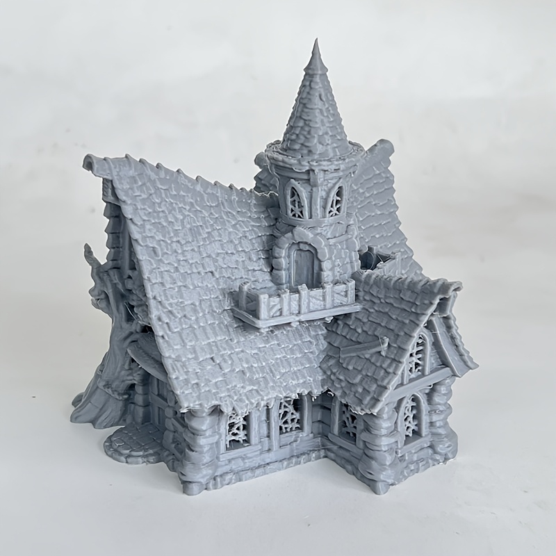 TEMU Statue de Magique Médiéval à Peindre Soi-Même - Miniature en PVC Adaptée à la Décoration de Table et Murale, Figurine à Peindre pour Loisirs