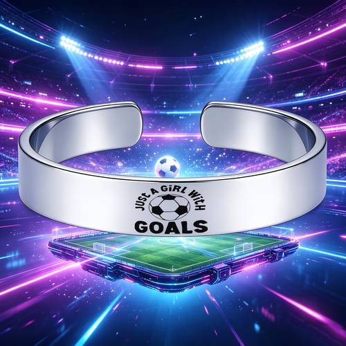 item picture with goals 304 304 304 stainless steel open bracelet which refers to scoring goals and perfectly shows and strength easy and full of attitude
