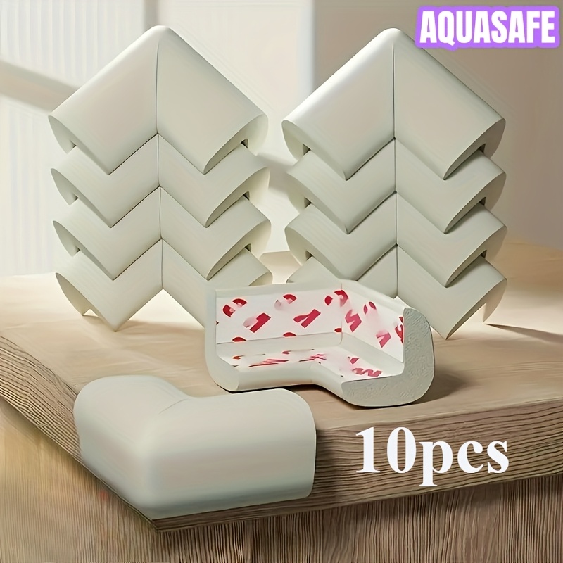 TEMU 10pcs Soft Foam Corner Guards, Pre- Furniture, Fireplaces, Tables, Stairs, Cabinets For Safety Protection, With Pre- Tape To Protect The Edges