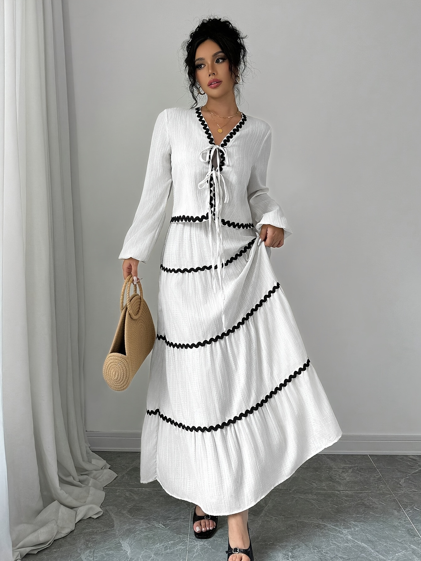 white christmas dresses MO&Co. Women's Two Piece Mini Dress White Size Xs main image 0